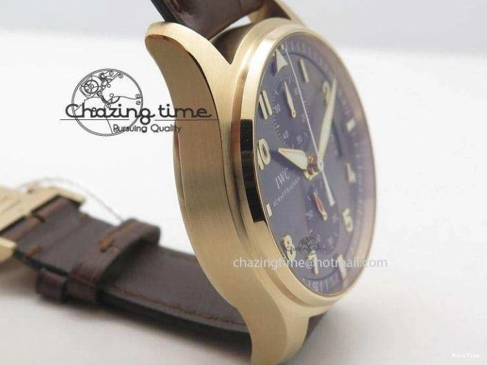 MIROTIME 0522 Pilot Chrono RG 3878 ZF Best Edition Grey Dial On Brown Leather Strap A UrbanChic 7330